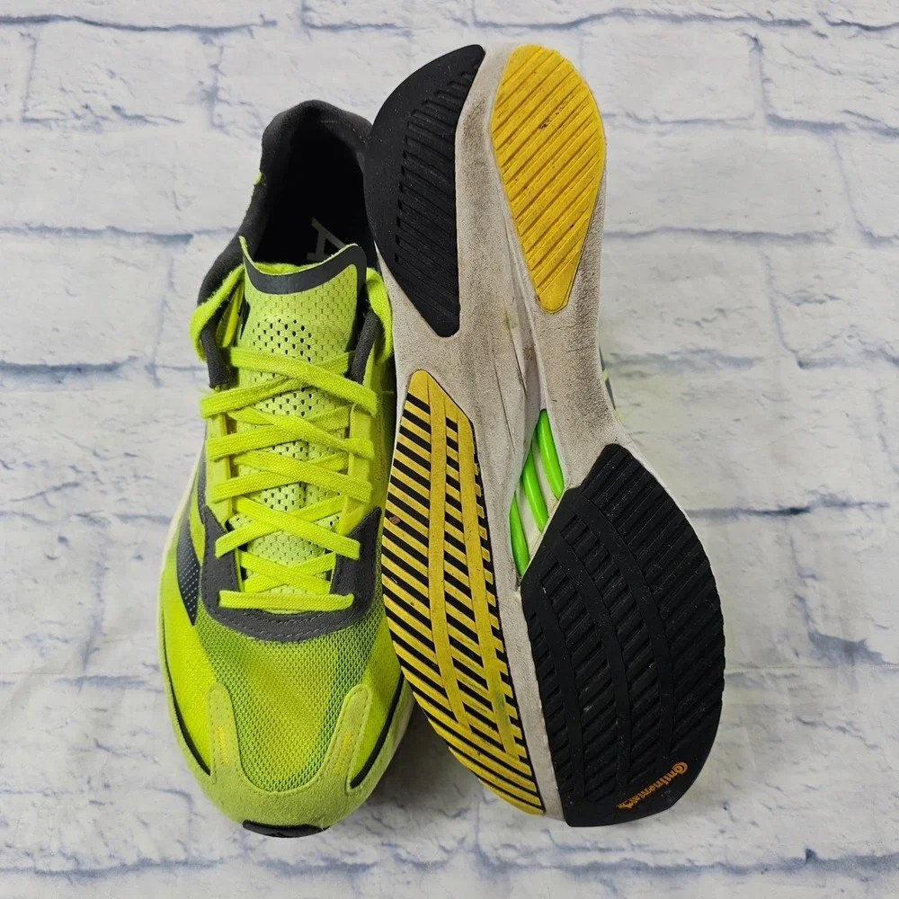 Adidas Adizero Boston 11 Running Shoes Mens 9 Solar Yellow Night Metallic GX6650